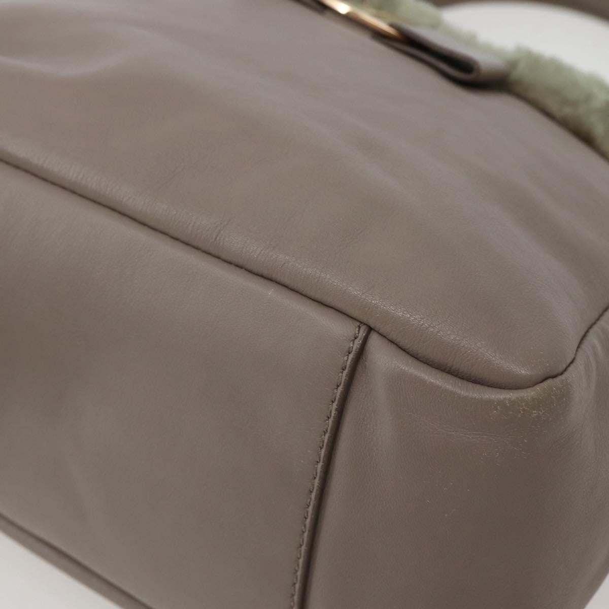 Salvatore Ferragamo Vala Leather Beige Leather Bag (Pre-Owned)