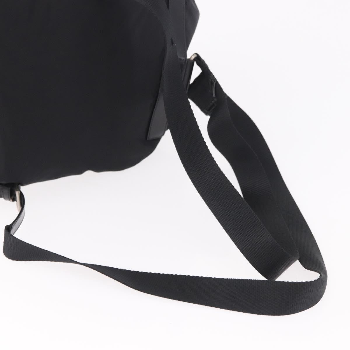 Prada Double Front Pocket Tessuto Black Nylon Backpack Bag (Pre-Owned)