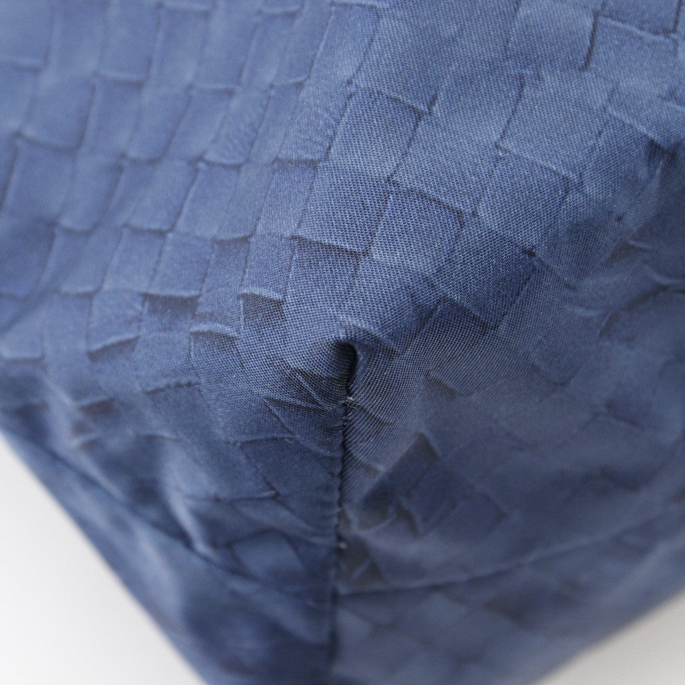 Bottega Veneta Intrecciolusion Tote Printed Nylon Navy Nylon Tote Bag Bag (Pre-Owned)