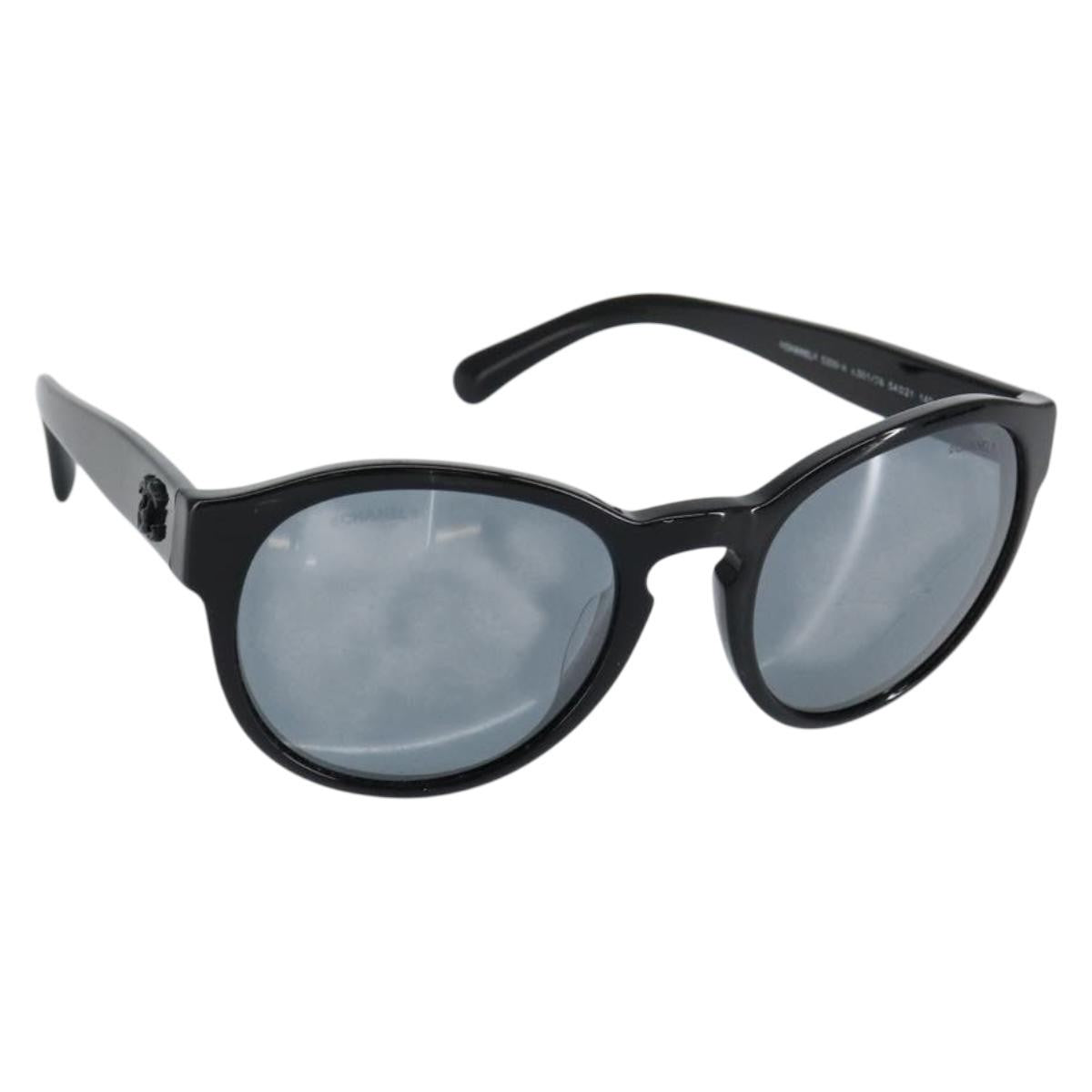 Chanel Chanel Logo Sunglasses Eye Wear Plastic Black Plastic Sunglasse Accessory (Pre-Owned)