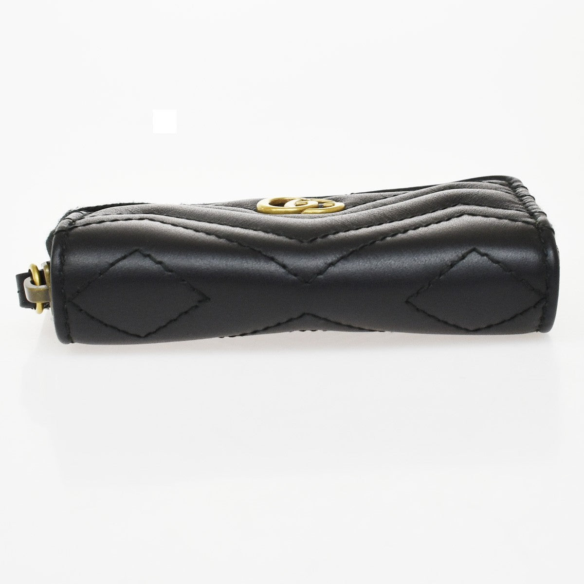 Gucci Gg Marmont Zip Around Matelasse Leather Black Leather Wallets Accessory (Pre-Owned)
