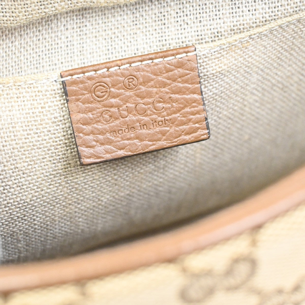 Gucci Bree Disco Gg Canvas With Leather Brown Canvas Crossbody Bag Bag (Pre-Owned)