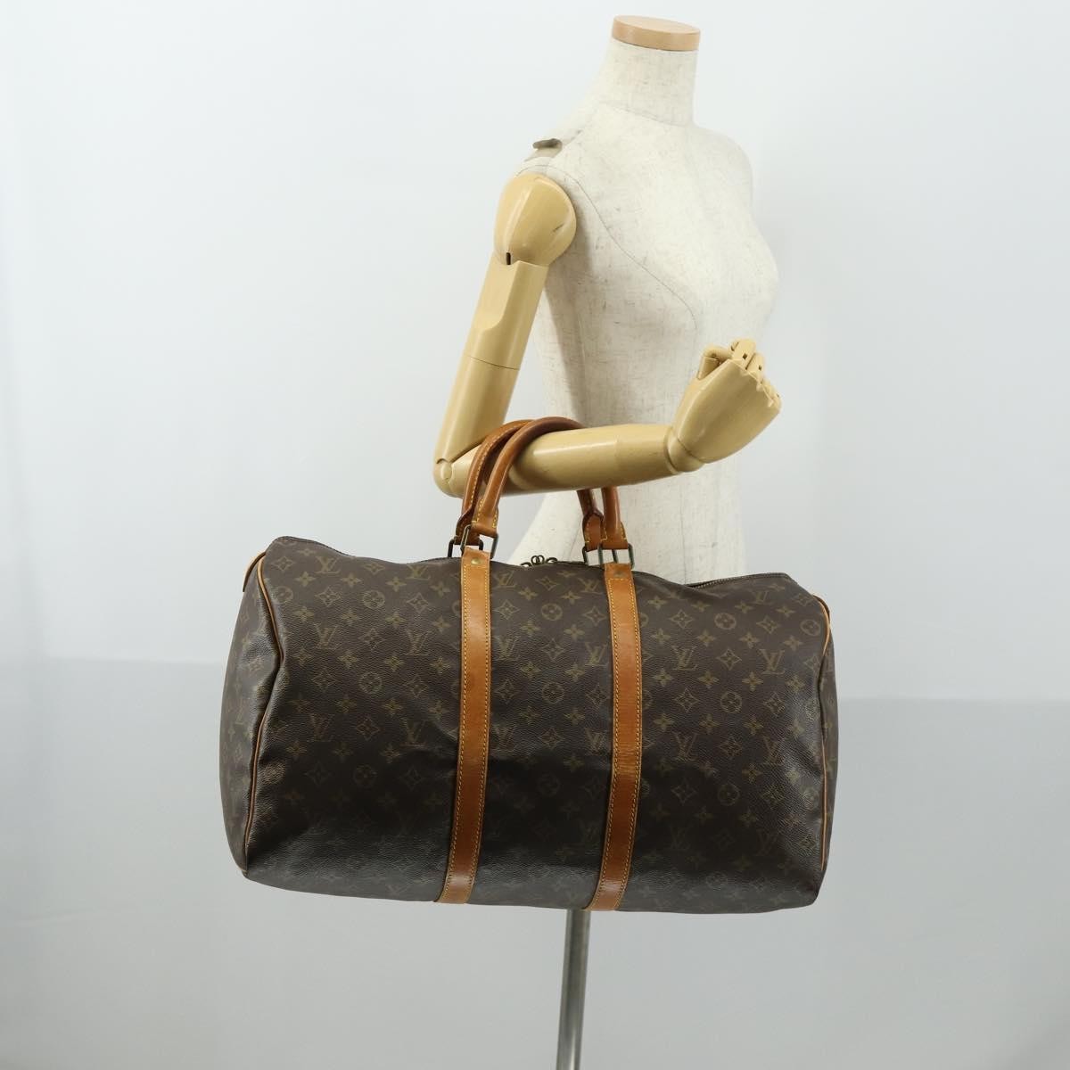 Louis Vuitton Keepall Monogram Canvas Brown Canvas Travel Bag Bag (Pre-Owned)
