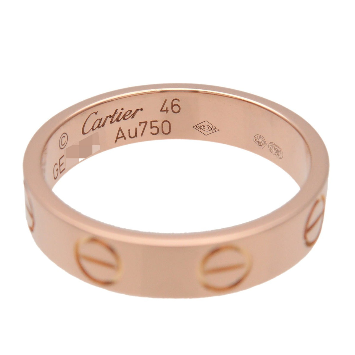Cartier Love Band 18K Rose Gold Gold Rose_Gold Ring Jewelry (Pre-Owned)