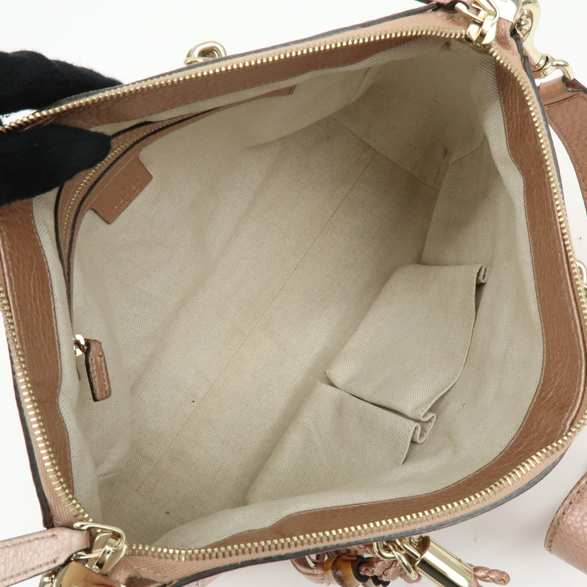 Gucci Bella Convertible Top Handle Leather Pink Leather Handbag (Pre-Owned)