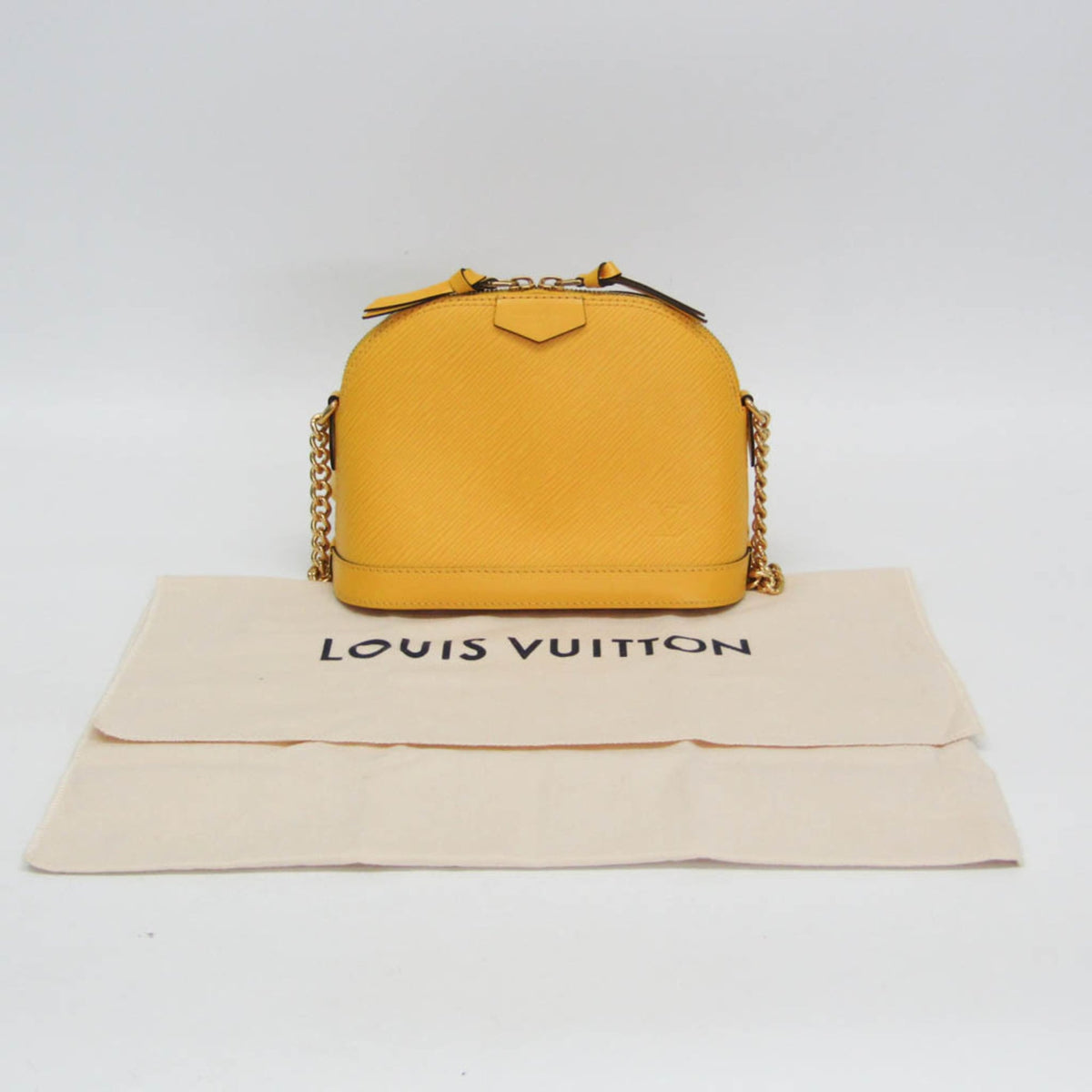 Louis Vuitton Alma Chain Epi Leather Yellow Leather Shoulder Bag Bag (Pre-Owned)