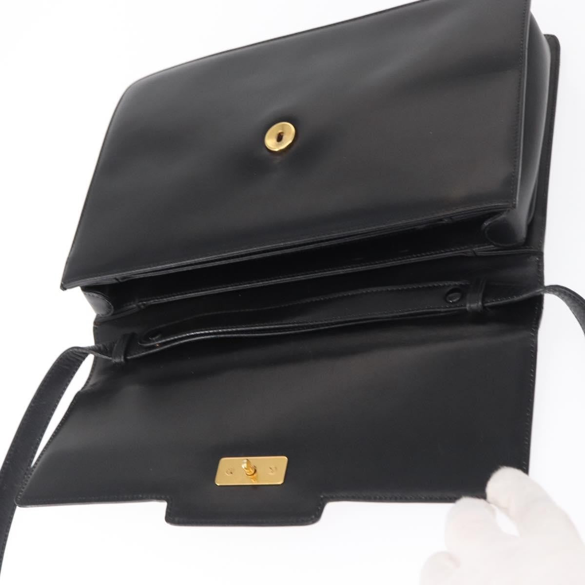 Gucci Vintage Leather Black Leather Shoulder Bag Bag (Pre-Owned)