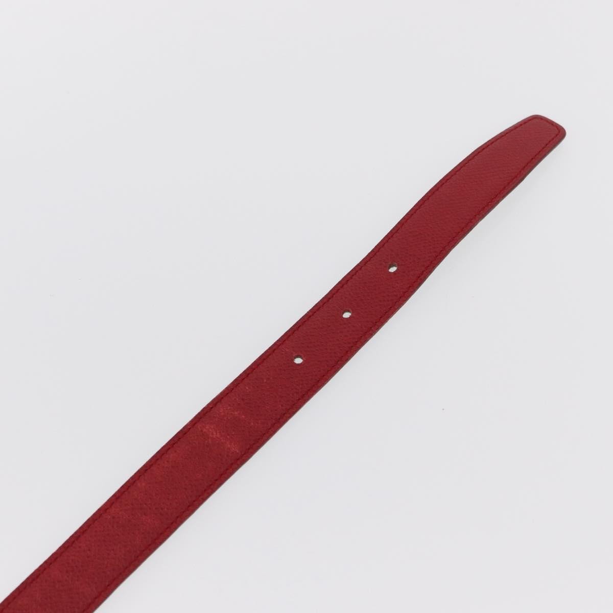Hermes Constance Belt Leather Red Leather Belts Accessory (Pre-Owned)