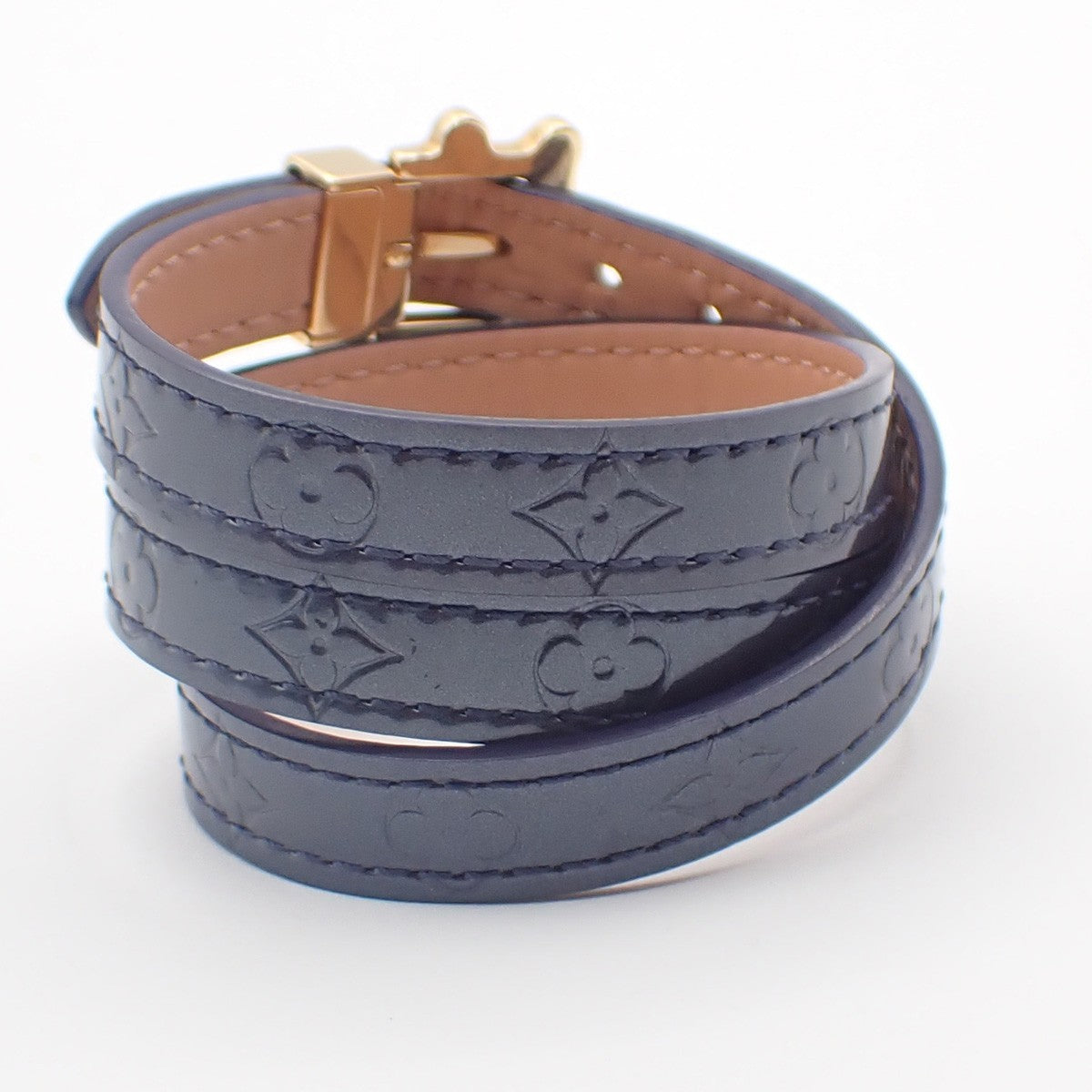 Louis Vuitton Triple Tour Monogram Vernis Purple Patent_Leather Bracelet Jewelry (Pre-Owned)