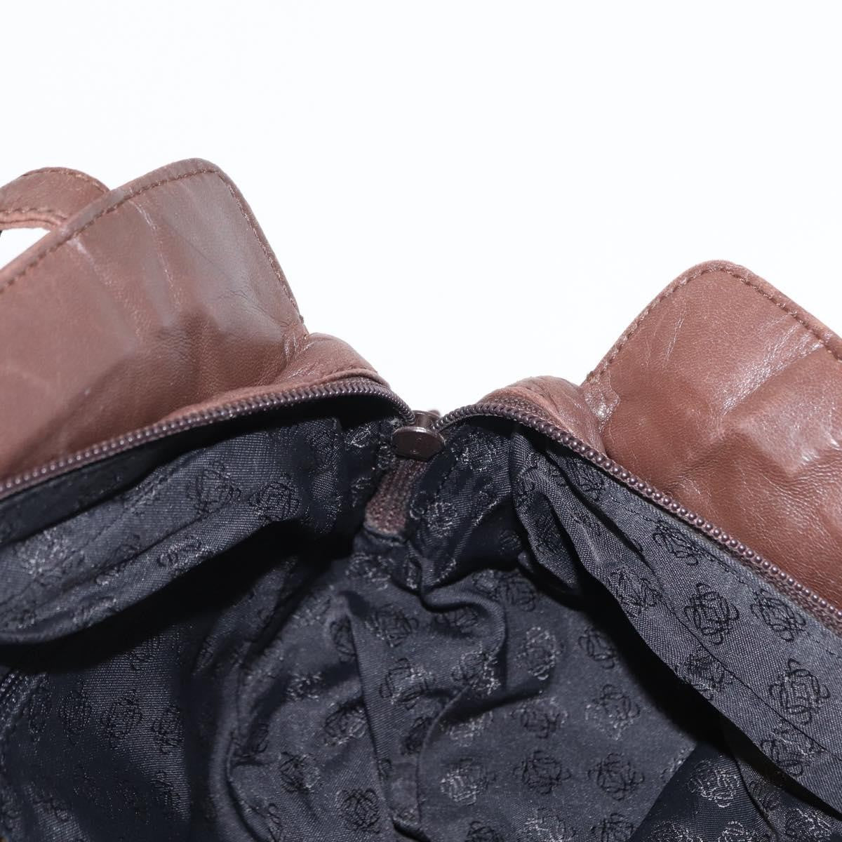 Loewe Anagram Leather Brown Leather Shoulder Bag Bag (Pre-Owned)