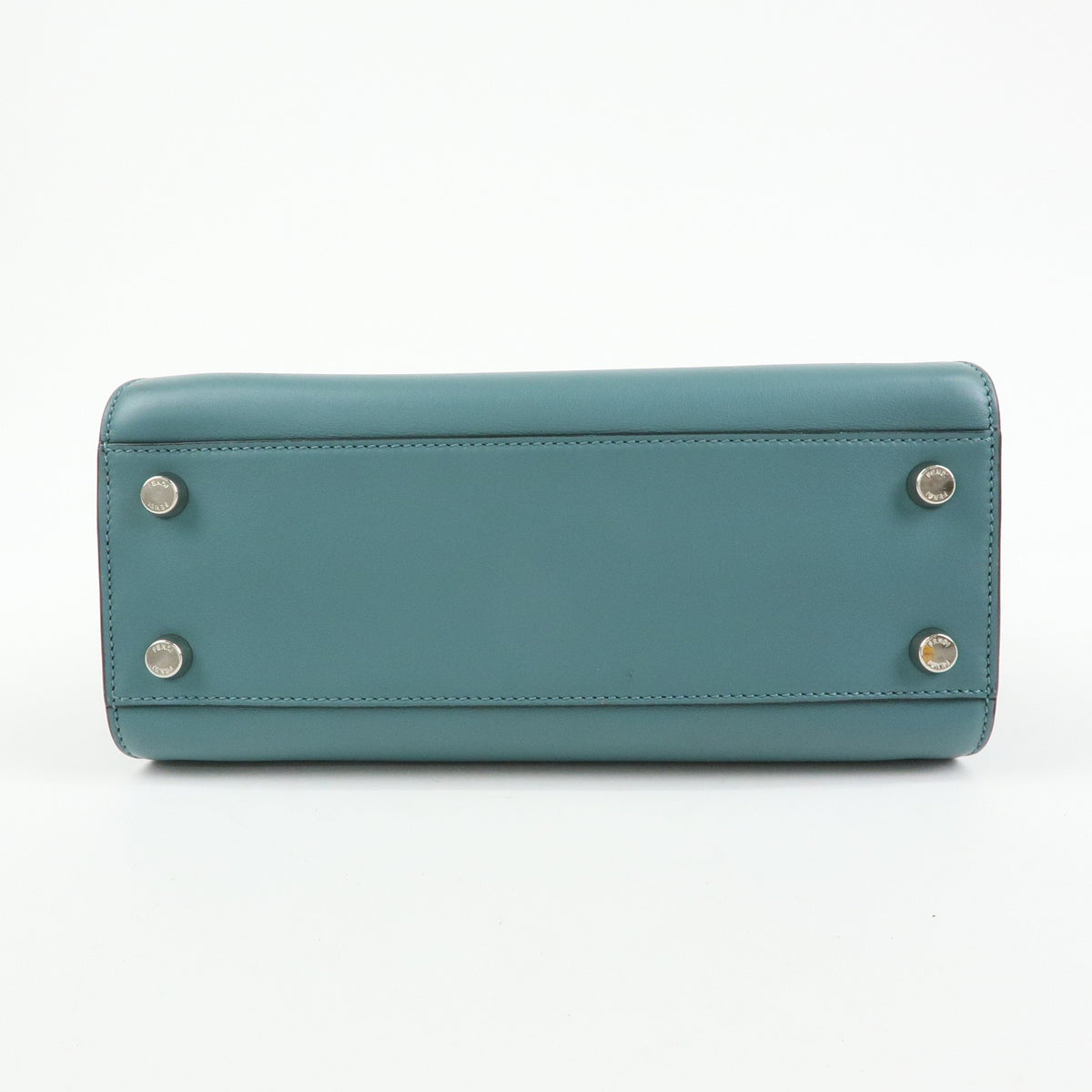 Fendi Peekaboo Essentially Leather Blue Leather Handbag (Pre-Owned)