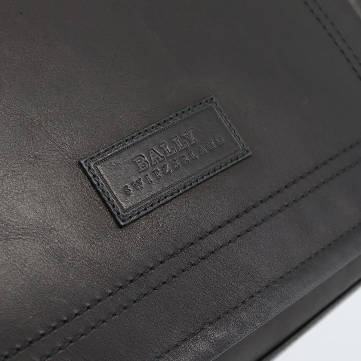 Bally Vintage Leather Black Leather Shoulder Bag Bag (Pre-Owned)