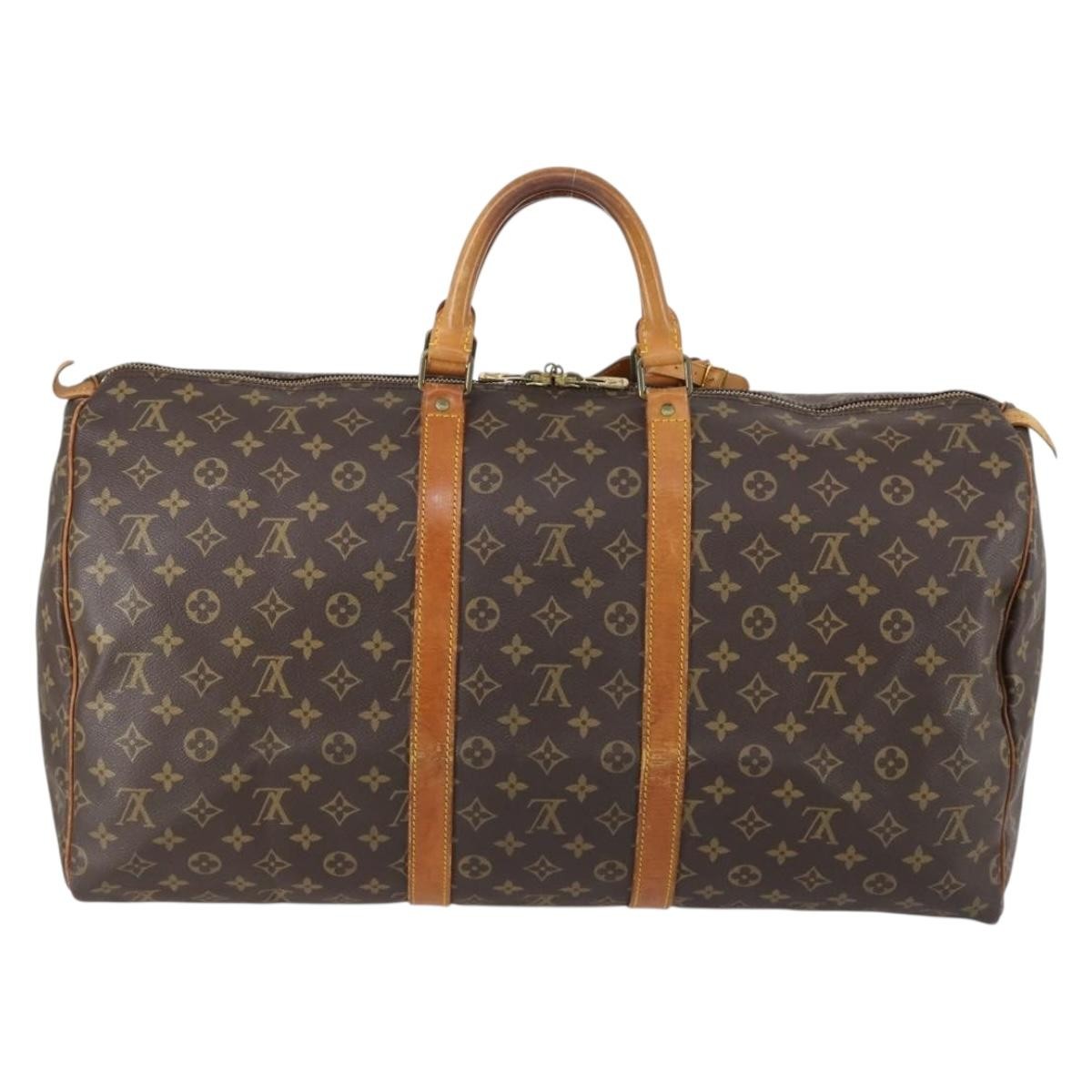 Louis Vuitton Keepall Monogram Canvas Brown Canvas Travel Bag Bag (Pre-Owned)