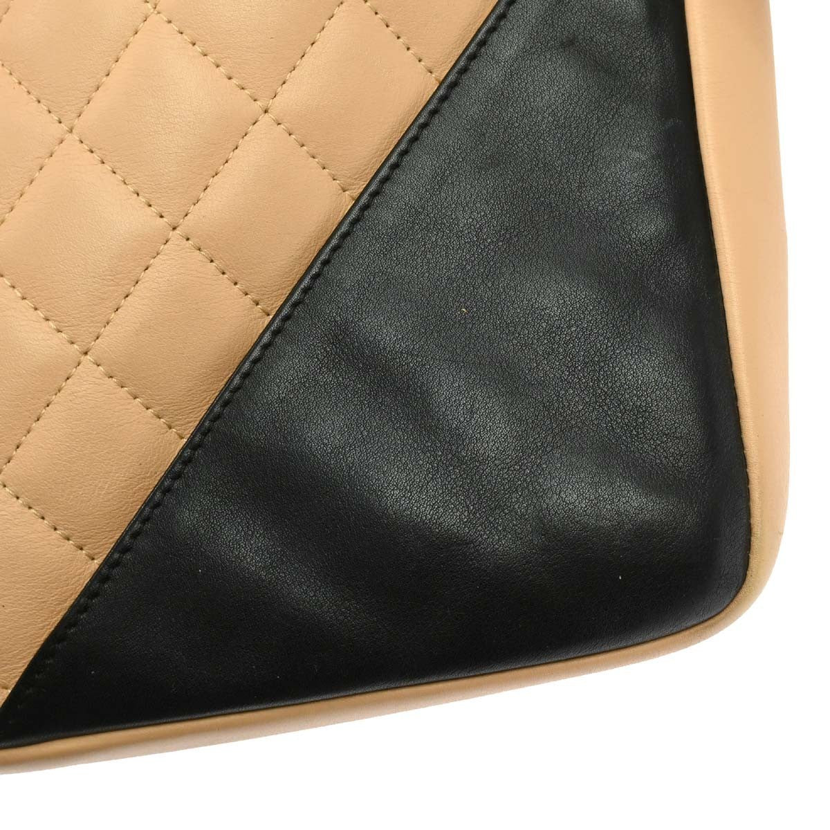Chanel Cambon Crossbody Bag Calfskin Leather Beige Leather Shoulder Bag Bag (Pre-Owned)