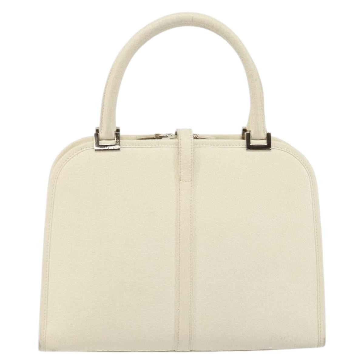 Gucci Jackie Leather White Leather Handbag (Pre-Owned)