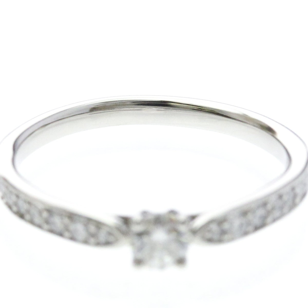 Tiffany & Co. Harmony Solitaire Platinum And Pave Diamonds With Rbc Diamond F/Si1 Silver Platinum Ring Jewelry (Pre-Owned)