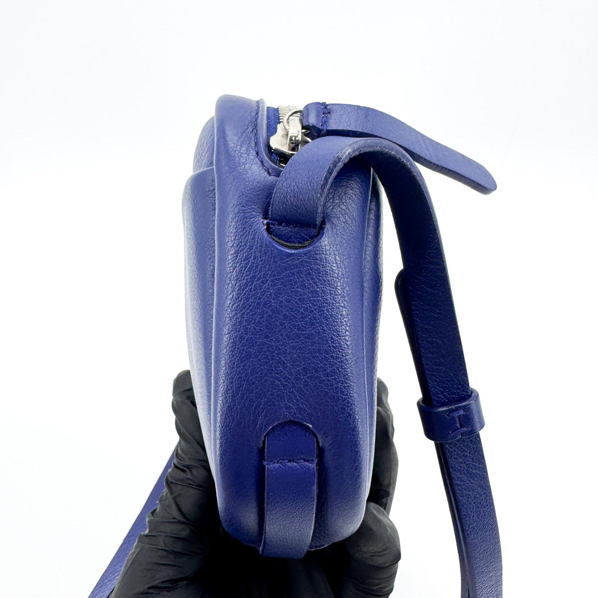 Balenciaga Everyday Camera Printed Leather Blue Leather Handbag (Pre-Owned)