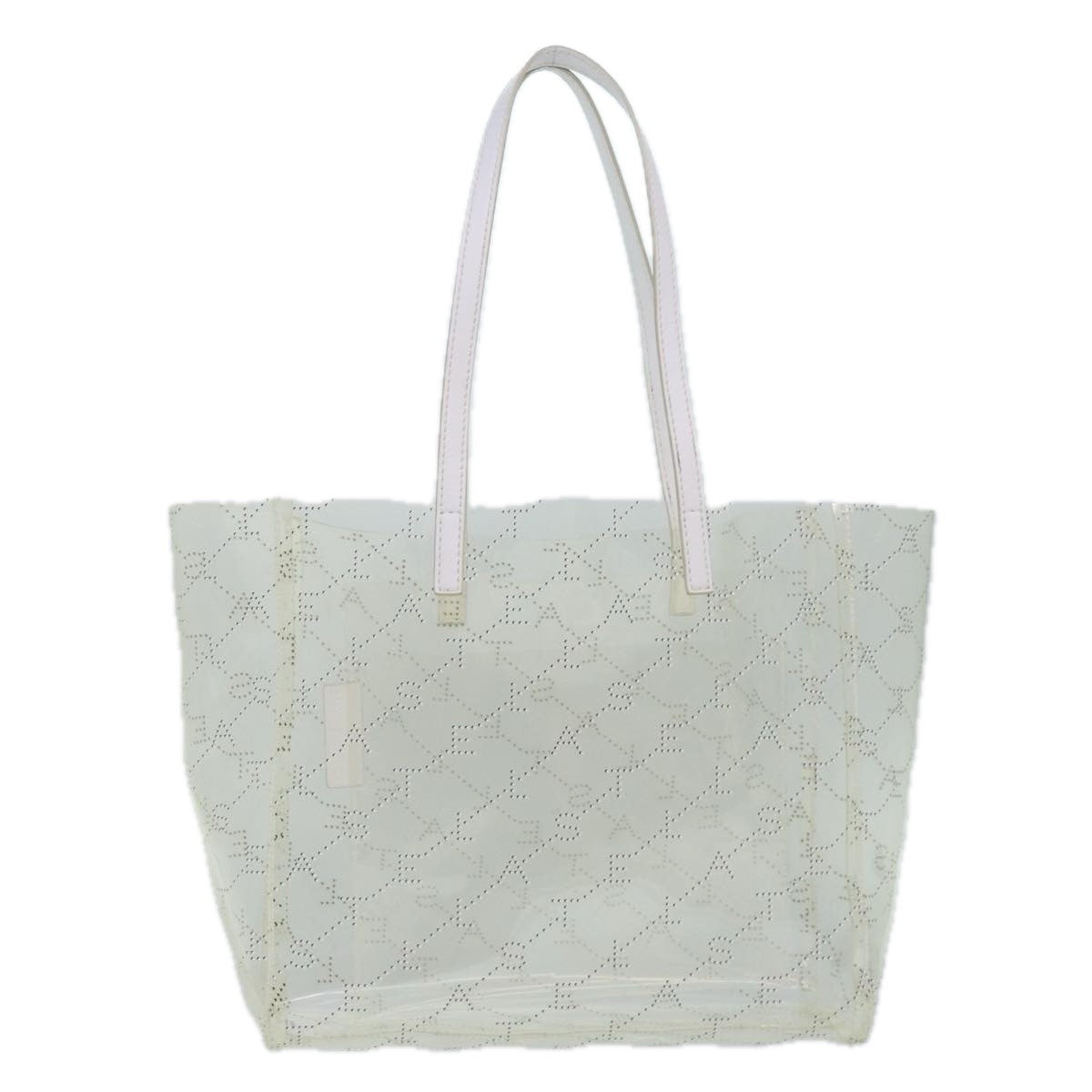 Stella Mccartney Logo Shopping Tote Vinyl Clear Plastic Tote Bag Bag (Pre-Owned)