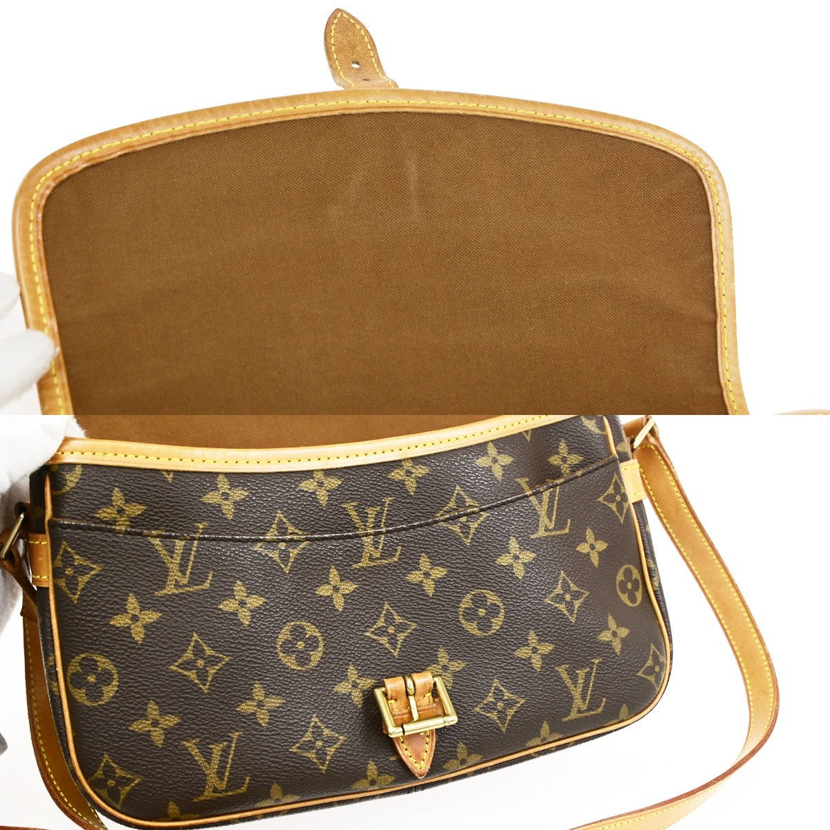 Louis Vuitton Sologne Monogram Canvas Brown Canvas Shoulder Bag Bag (Pre-Owned)