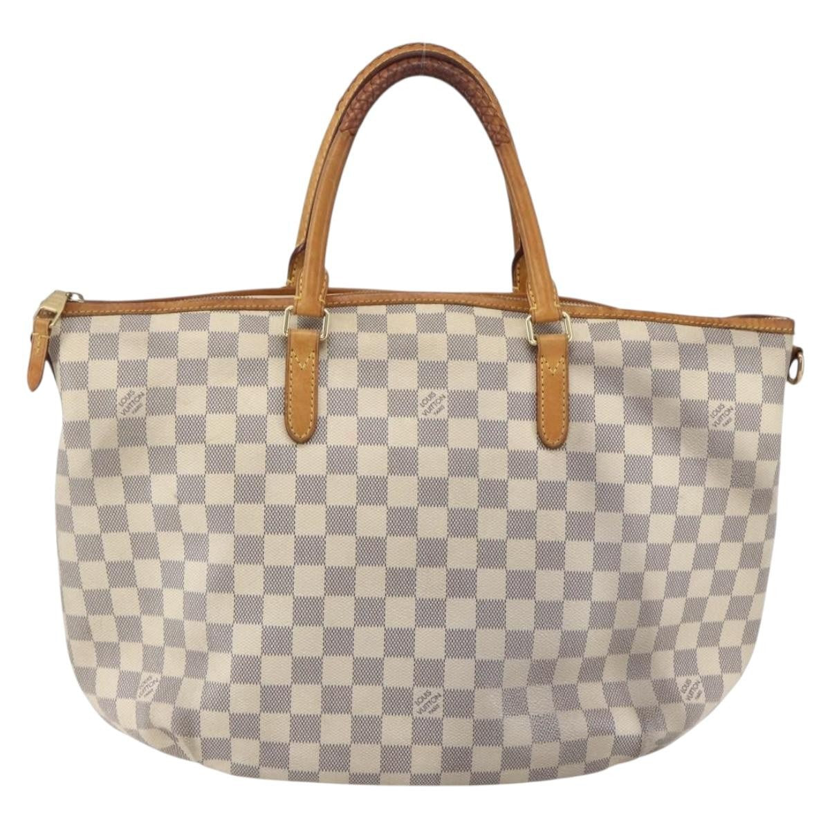 Louis Vuitton Riviera Damier White Canvas Handbag (Pre-Owned)