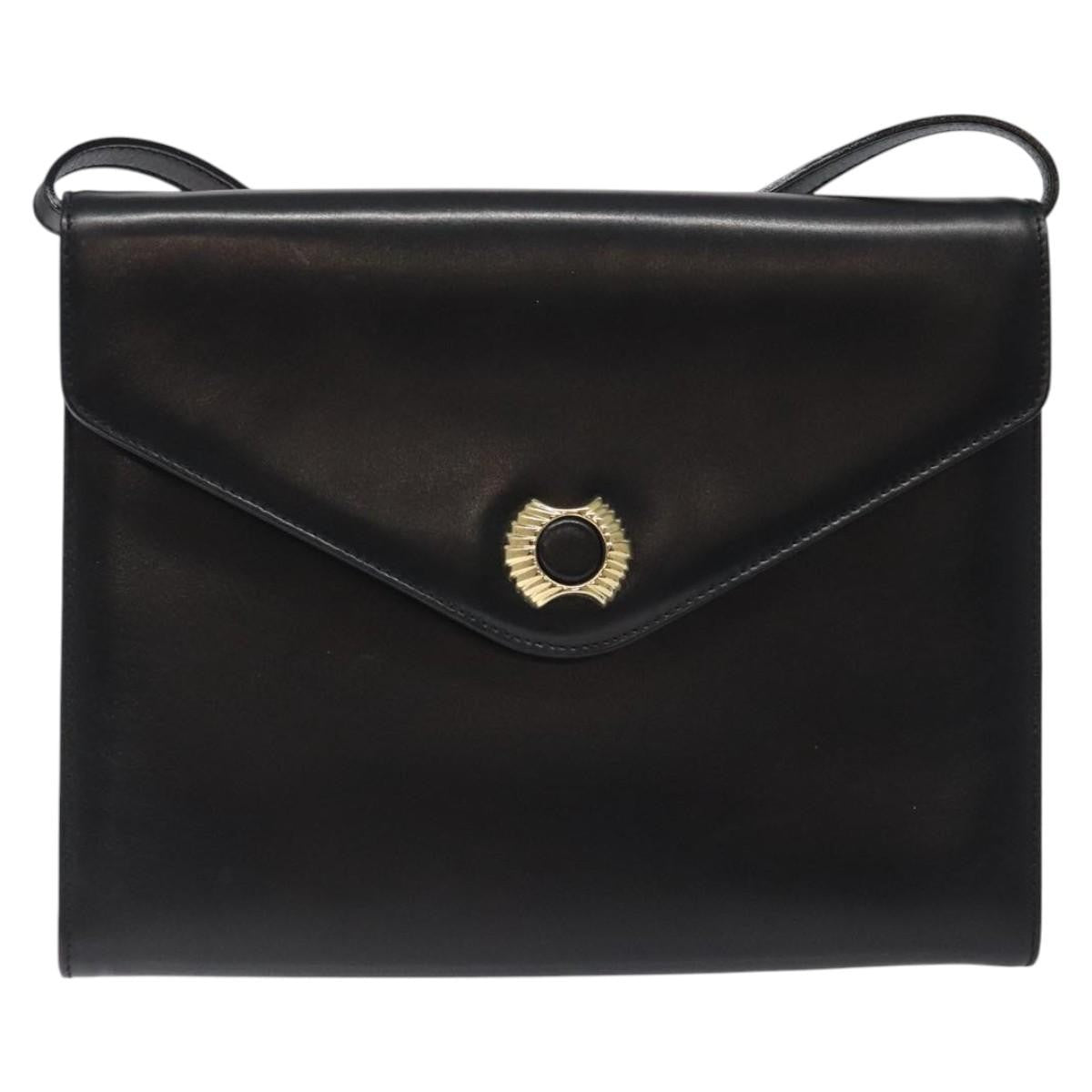 Salvatore Ferragamo Vintage Leather Black Leather Shoulder Bag Bag (Pre-Owned)