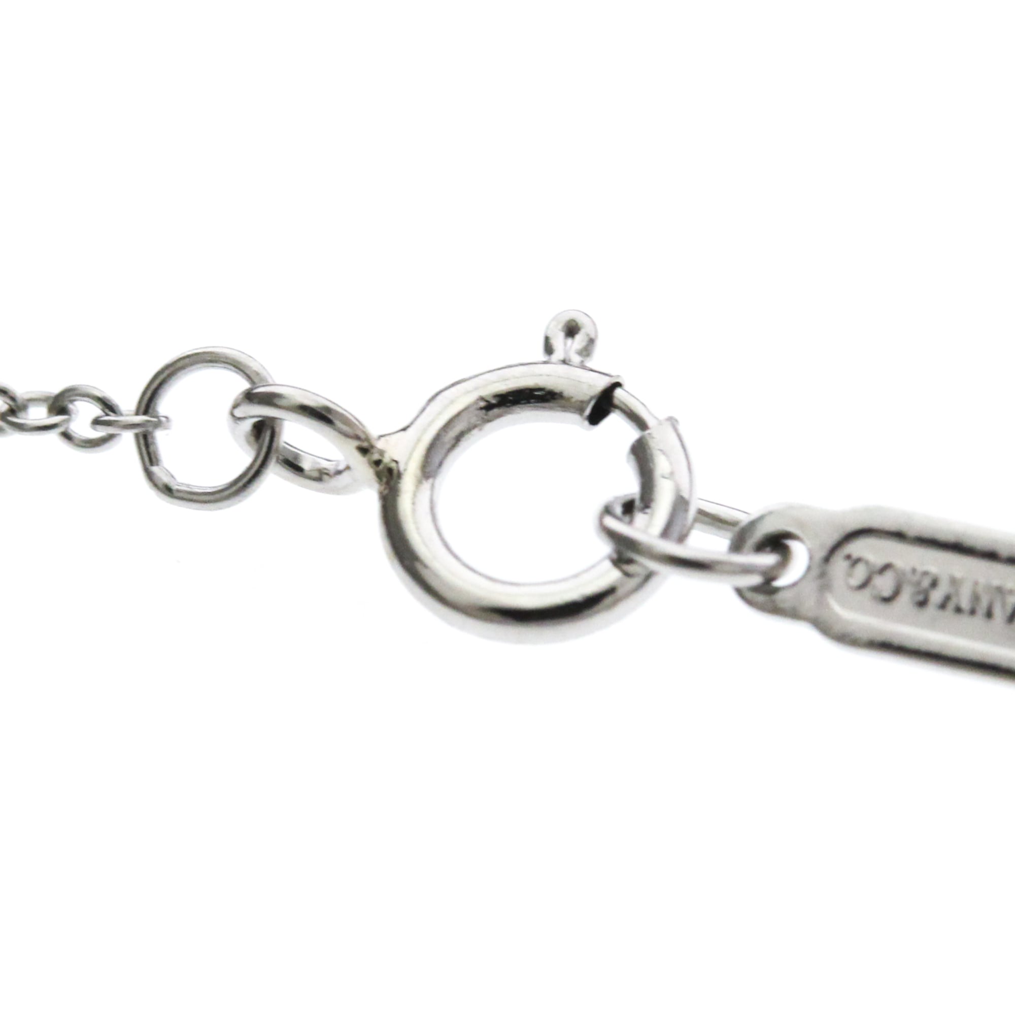 Tiffany & Co. Open Circle Pendant Platinum With Diamonds Silver Platinum Necklace Jewelry (Pre-Owned)