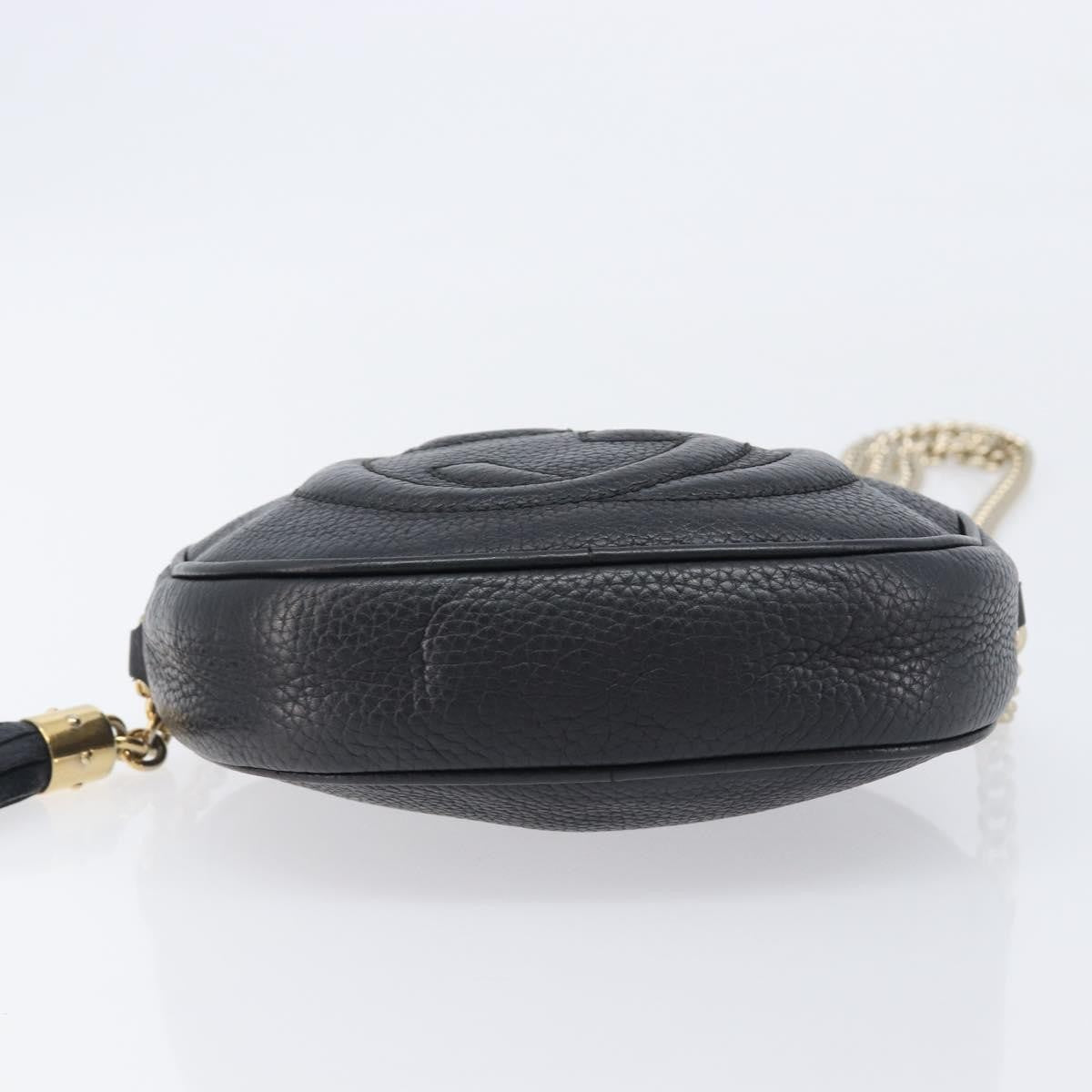 Gucci Soho Chain Leather Black Leather Handbag (Pre-Owned)