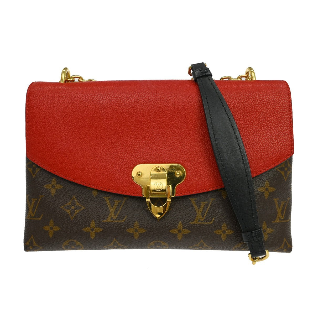 Louis Vuitton Saint Placide Monogram Canvas And Leather Brown Canvas Shoulder Bag Bag (Pre-Owned)