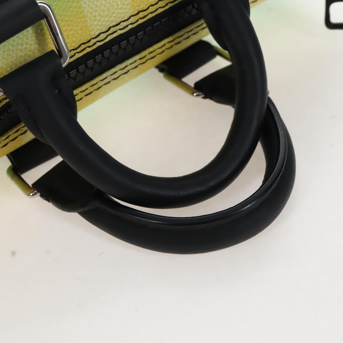 Louis Vuitton Keepall Bandouliere Limited Edition Gradient Damier Stripes Green Leather Travel Bag Bag (Pre-Owned)