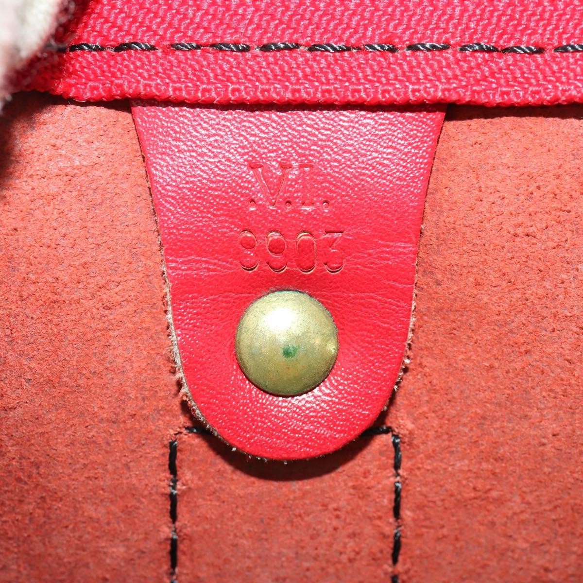 Louis Vuitton Keepall Epi Red Leather Travel Bag Bag (Pre-Owned)