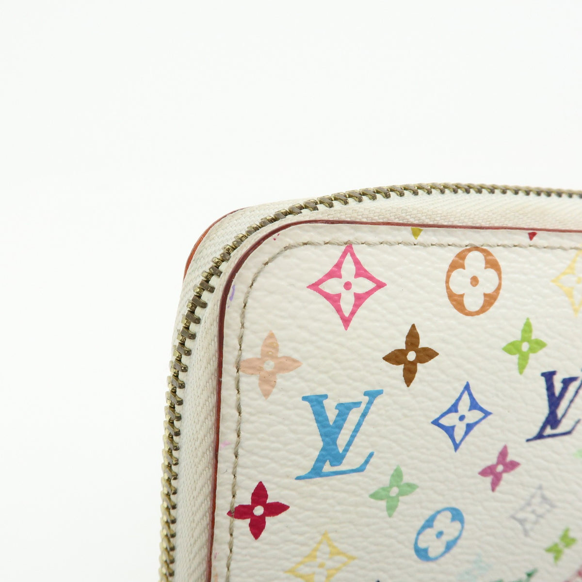 Louis Vuitton Zippy Monogram Multicolor White Canvas Wallets Accessory (Pre-Owned)