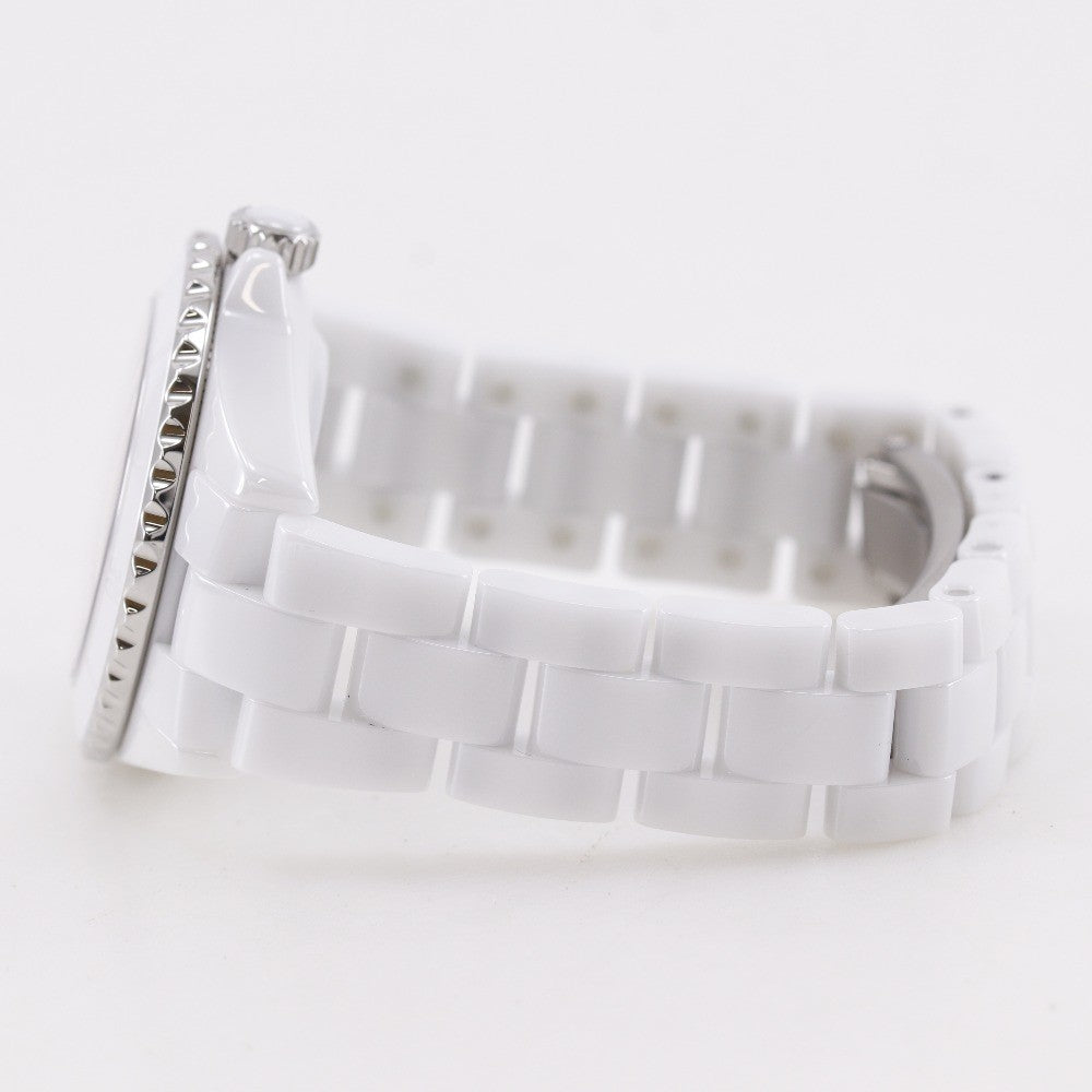 Chanel J12 Quartz Ceramic And Stainless Steel With Diamond Markers Watch (Pre-Owned)