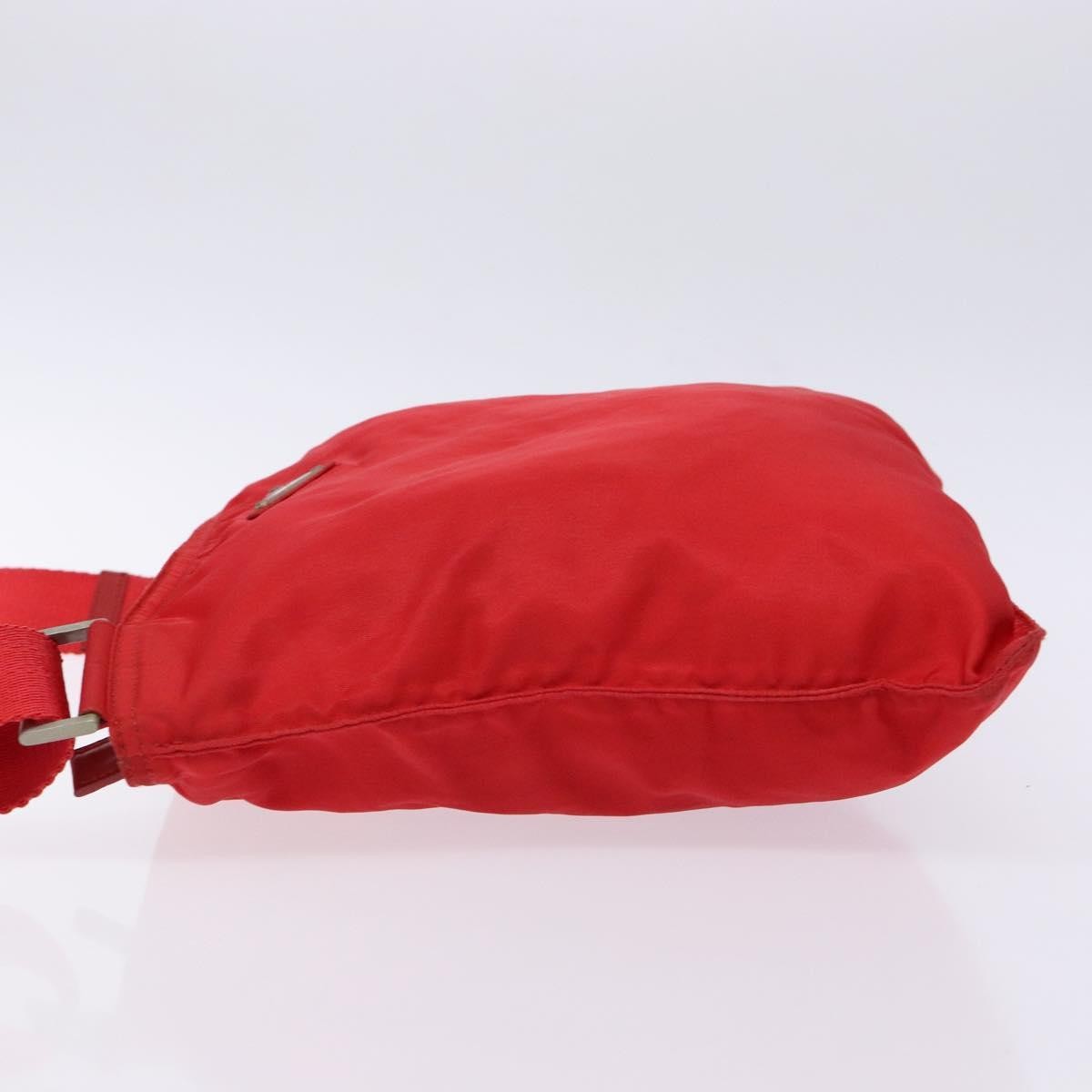 Prada Flat Messenger Tessuto Red Nylon Bag (Pre-Owned)