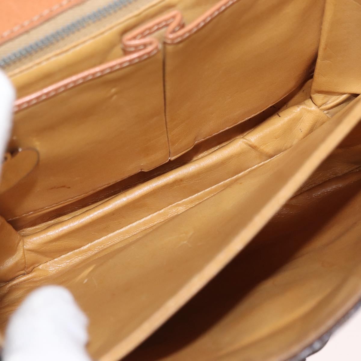 Celine Vintage Macadam Canvas Brown Canvas Shoulder Bag Bag (Pre-Owned)