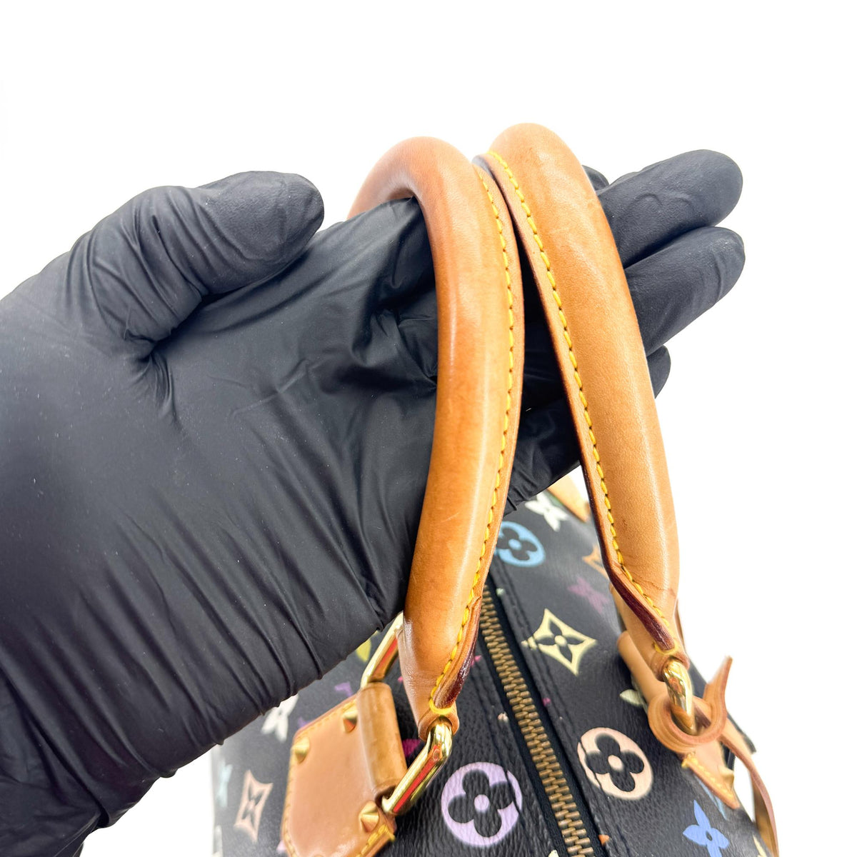 Louis Vuitton Speedy Monogram Multicolor Black Canvas Handbag (Pre-Owned)