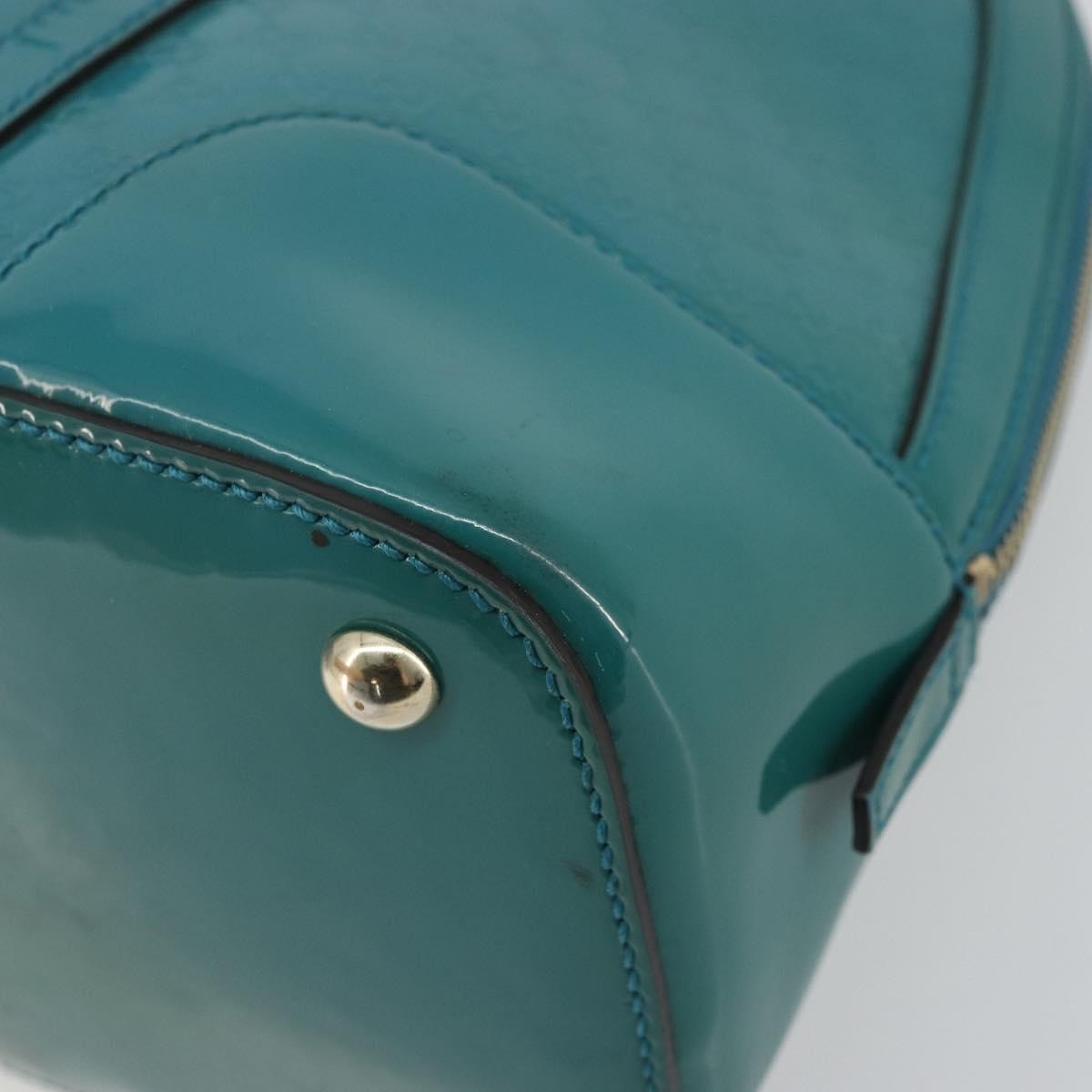 Gucci Nice Top Handle Microguccissima Patent Turquoise Patent_Leather Handbag (Pre-Owned)
