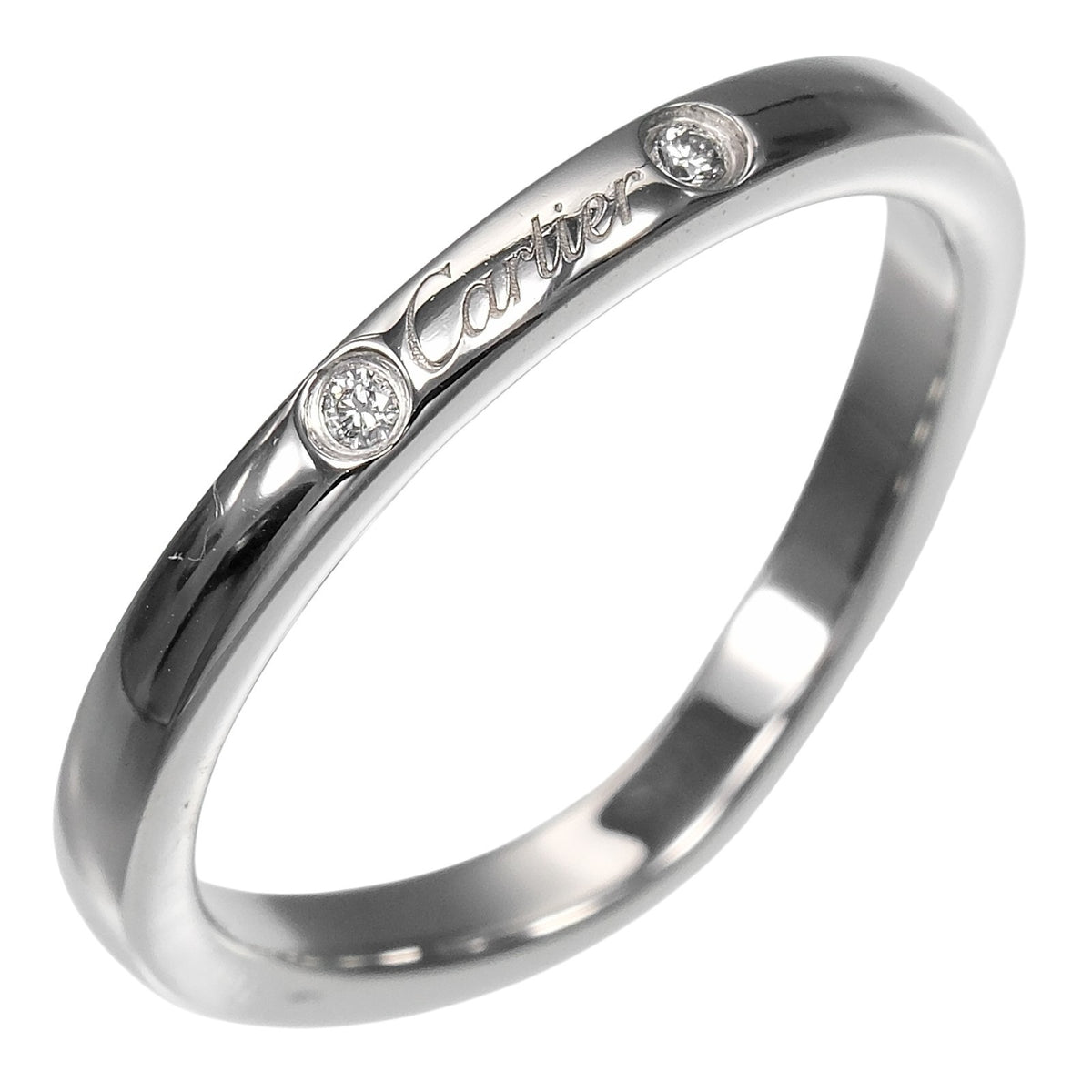 Cartier Ballerine Platinum With Diamond Silver Platinum Ring Jewelry (Pre-Owned)