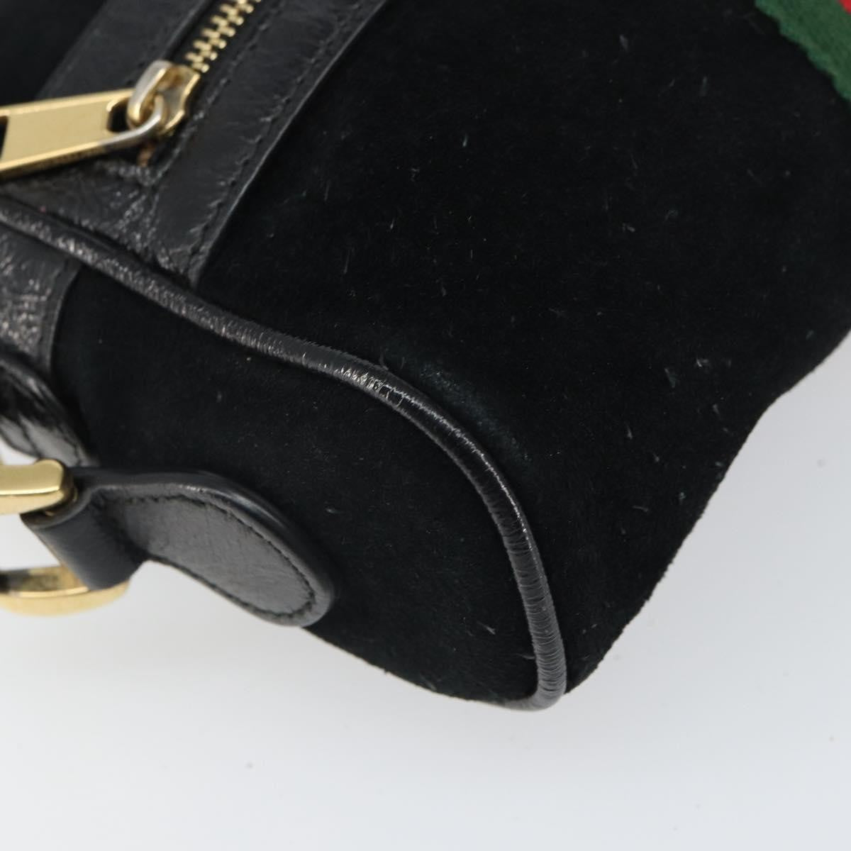 Gucci Ophidia Suede Black Suede Shoulder Bag Bag (Pre-Owned)