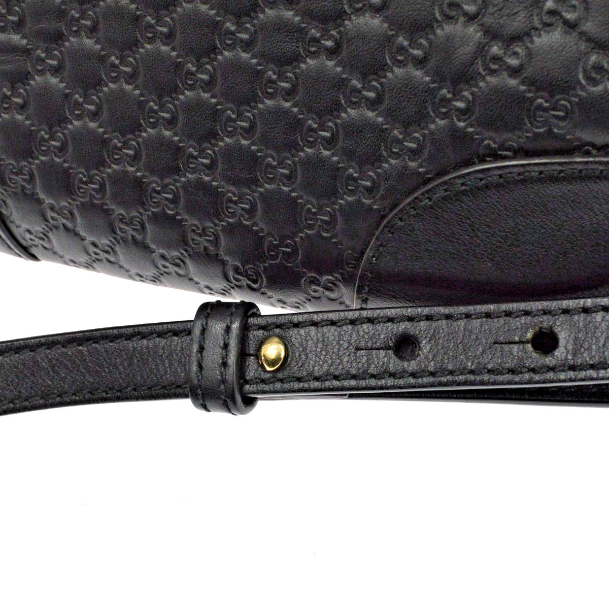 Gucci Bree Disco Microguccissima Leather Black Leather Crossbody Bag Bag (Pre-Owned)