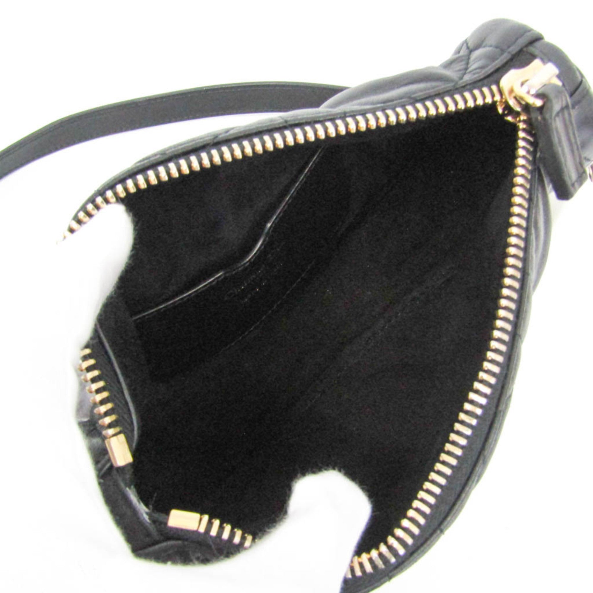 Christian Dior Vibe Hobo Cannage Quilt Lambskin Black Leather Handbag (Pre-Owned)