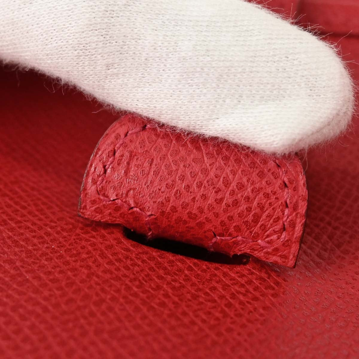 Hermes Evelyne Bag Gen I Epsom Red Leather Handbag (Pre-Owned)
