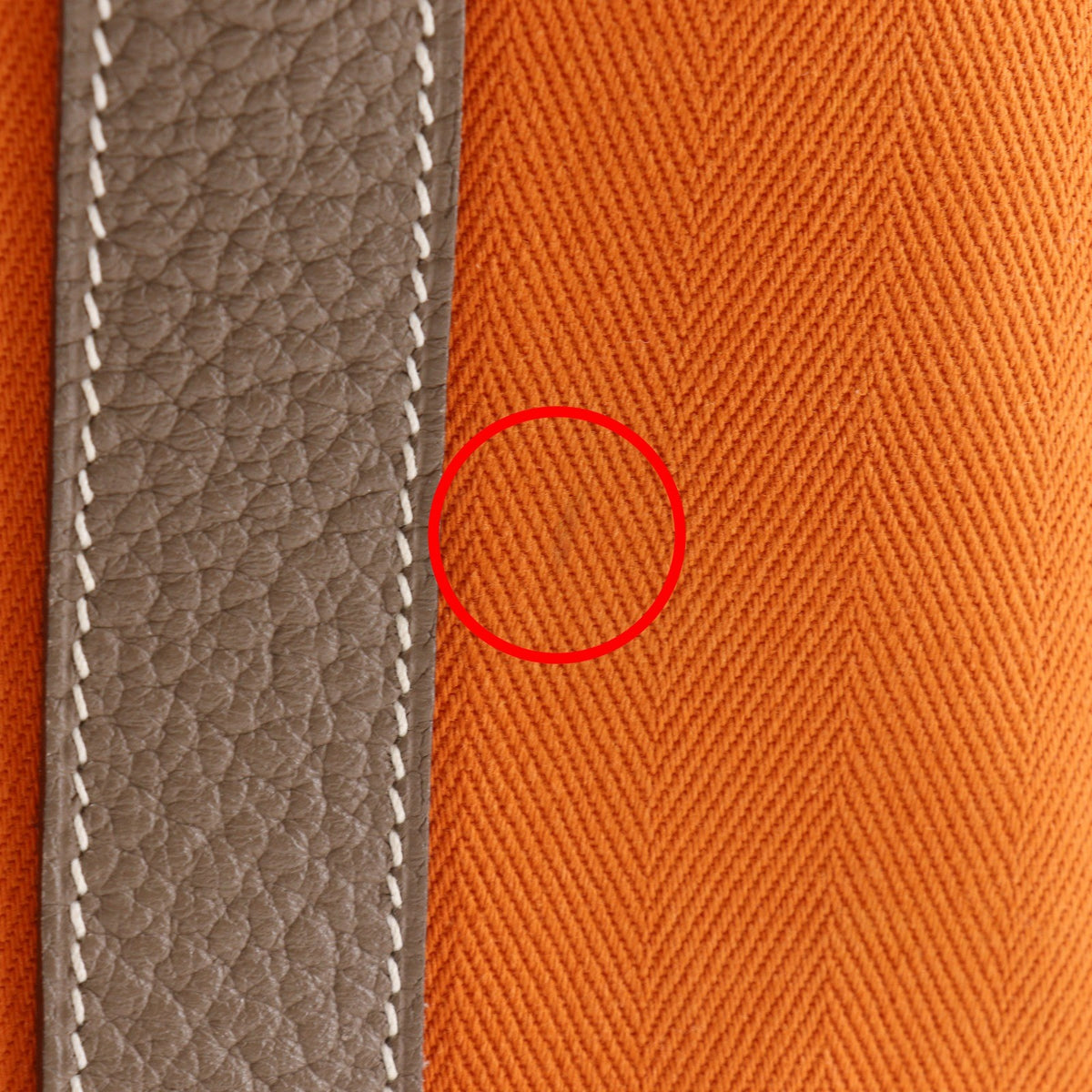 Hermes Garden Party Toile And Leather Orange Canvas Tote Bag Bag (Pre-Owned)