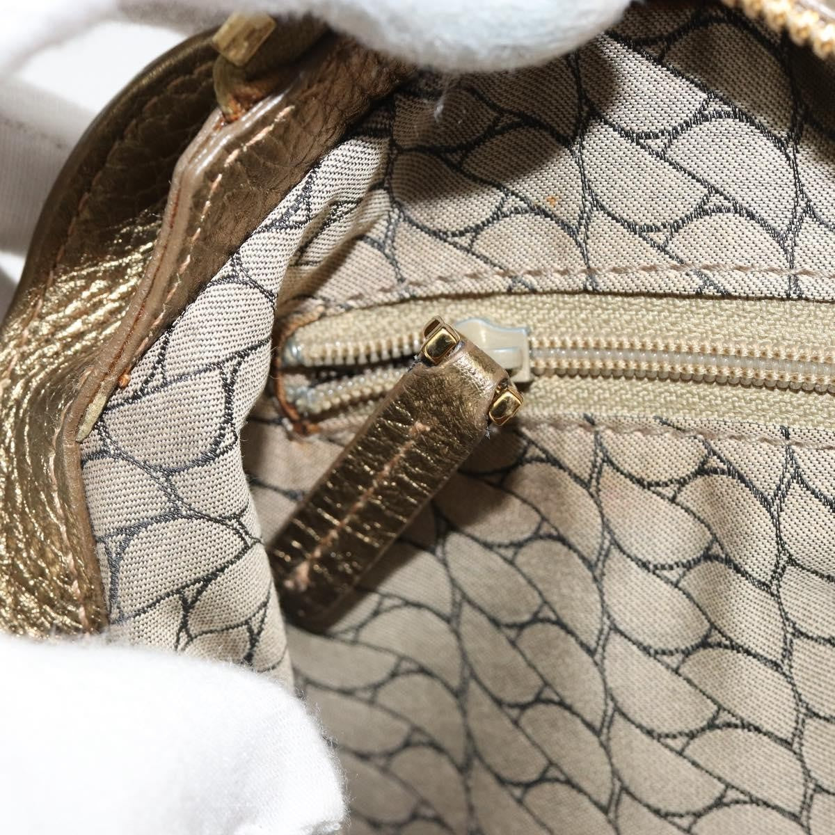 Cartier Chain Ladonia Shoulder Leather Gold Suede Tote Bag Bag (Pre-Owned)