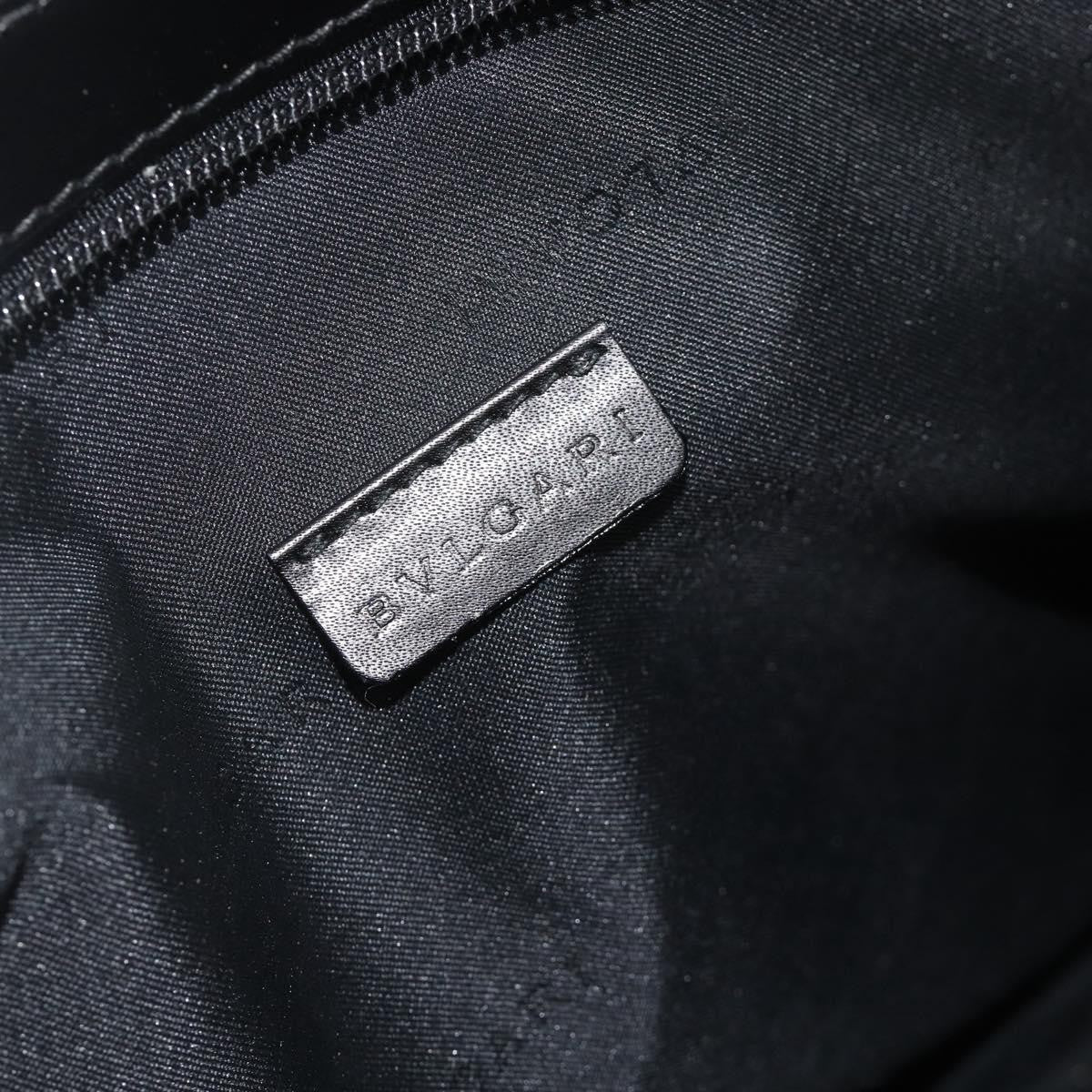 Bvlgari Logomania Canvas Blue Canvas Shoulder Bag Bag (Pre-Owned)