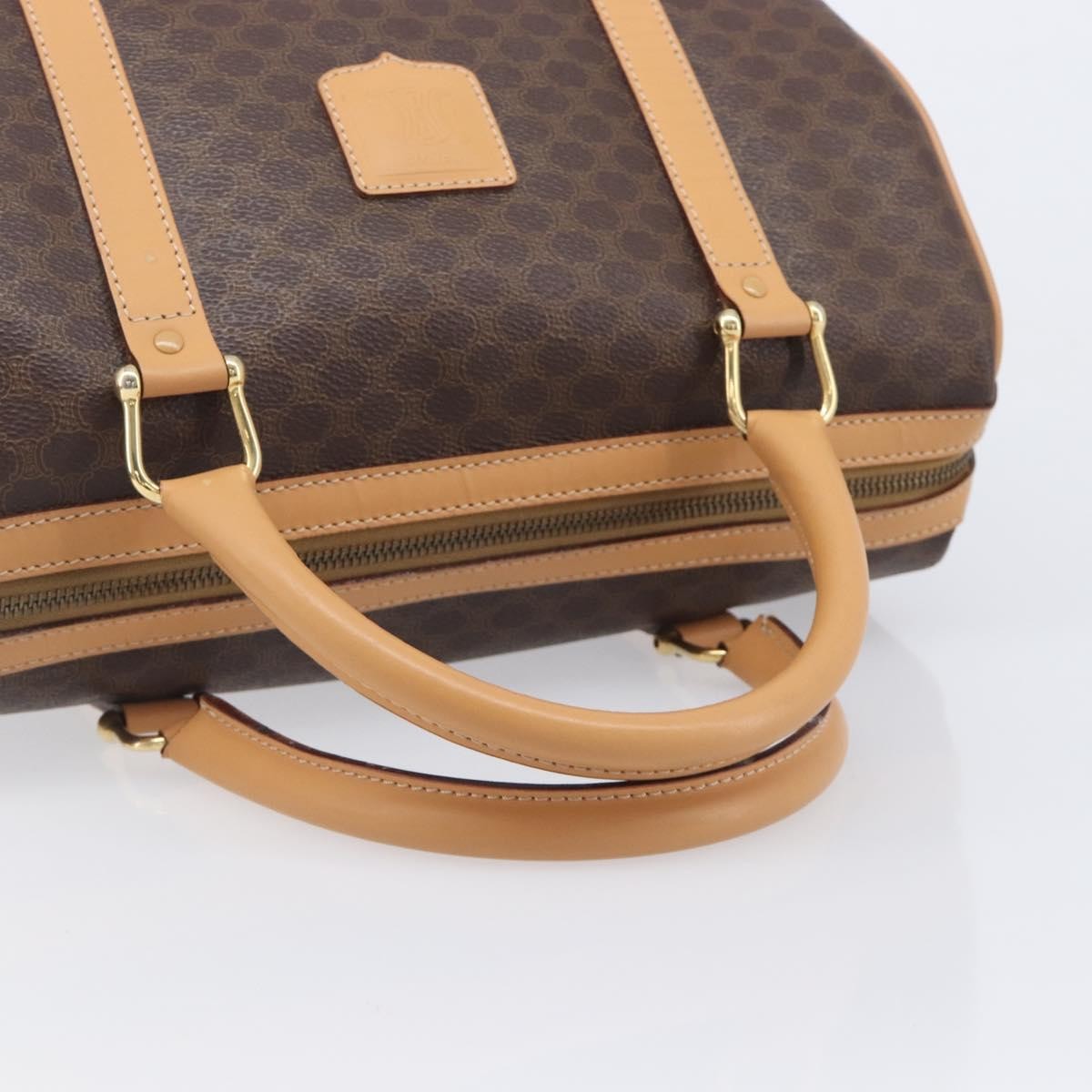 Celine Handbag Canvas Brown Canvas Handbag (Pre-Owned)