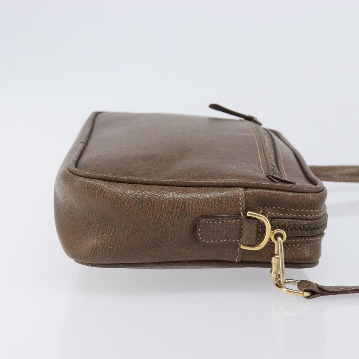 Gucci Shoulder Leather Brown Leather Shoulder Bag Bag (Pre-Owned)