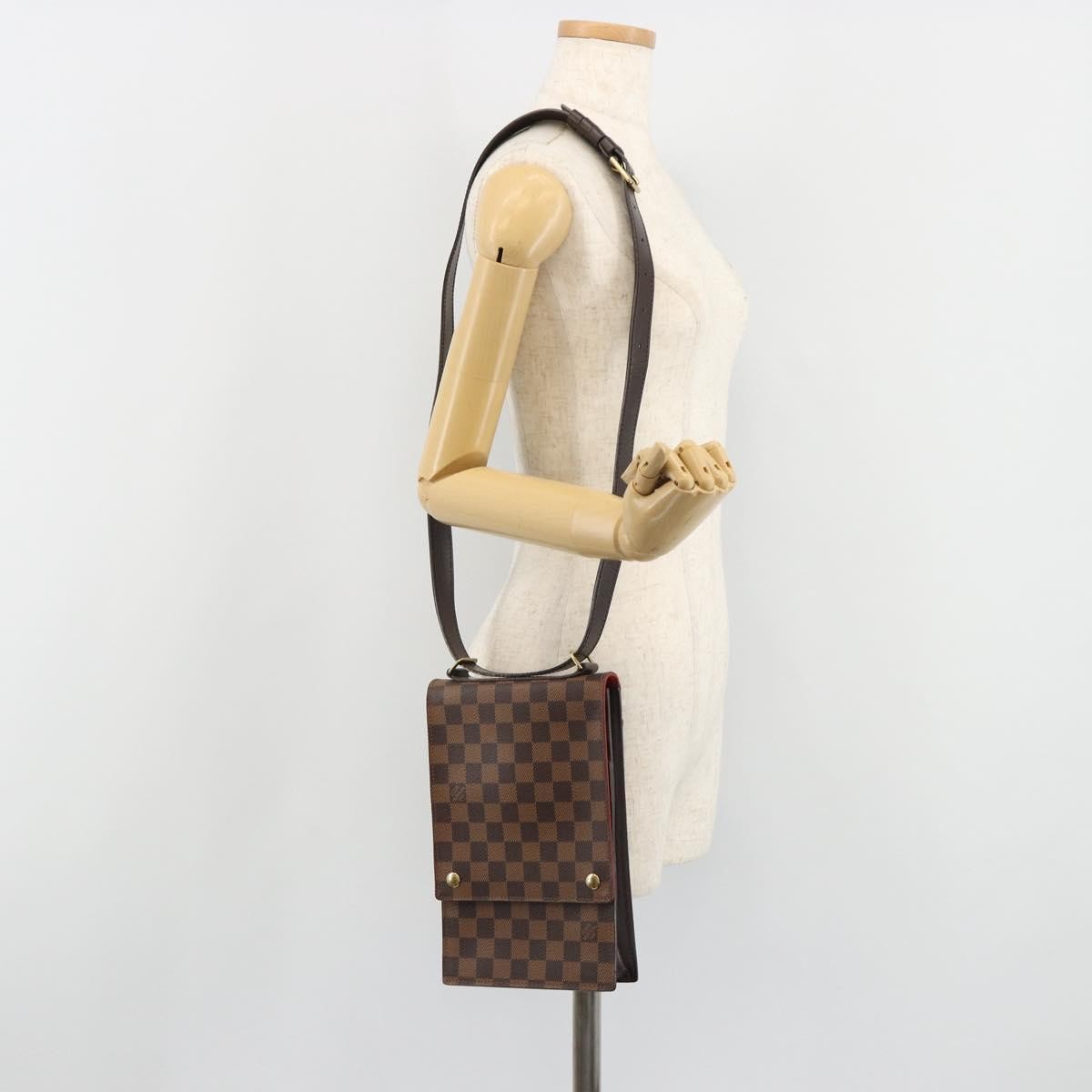 Louis Vuitton Portobello Messenger Damier Ebene Brown Canvas Shoulder Bag Bag (Pre-Owned)