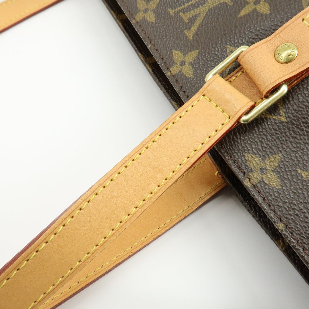 Louis Vuitton Shopping Sac Monogram Canvas Brown Canvas Handbag (Pre-Owned)