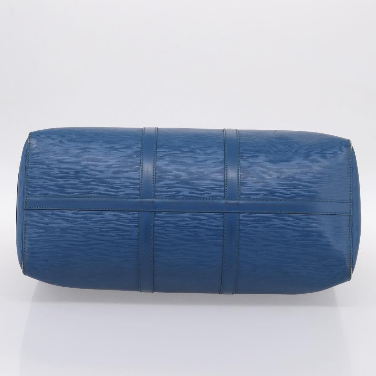 Louis Vuitton Keepall Epi Leather Blue Leather Travel Bag Bag (Pre-Owned)