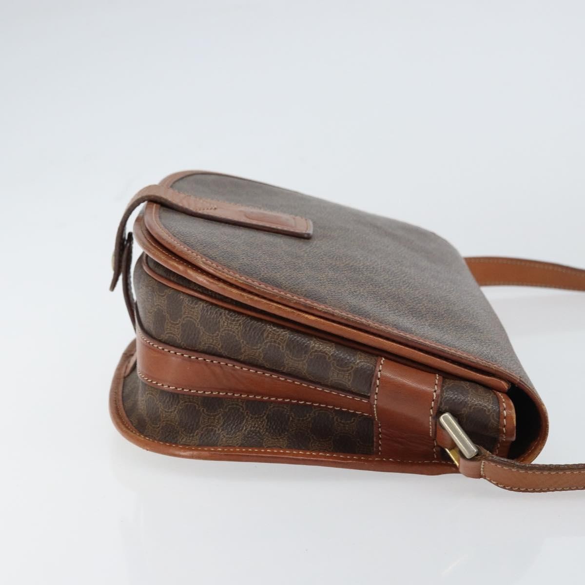 Celine Macadam Shoulder Pvc Leather Brown Pvc Crossbody Bag Bag (Pre-Owned)